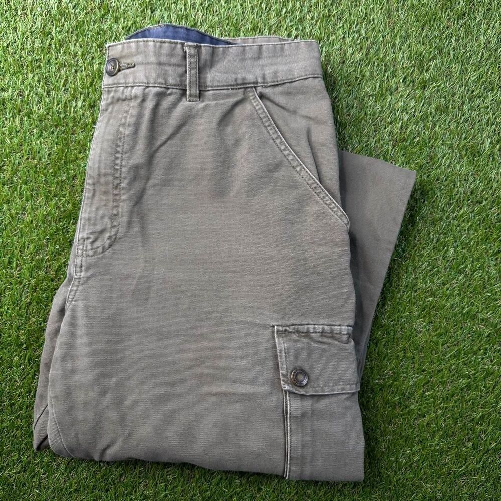 Vtg St. John’s Bay Gray Cargo Pants Mens 36x30 Outdoors Baggy Loose Hiking Y2K